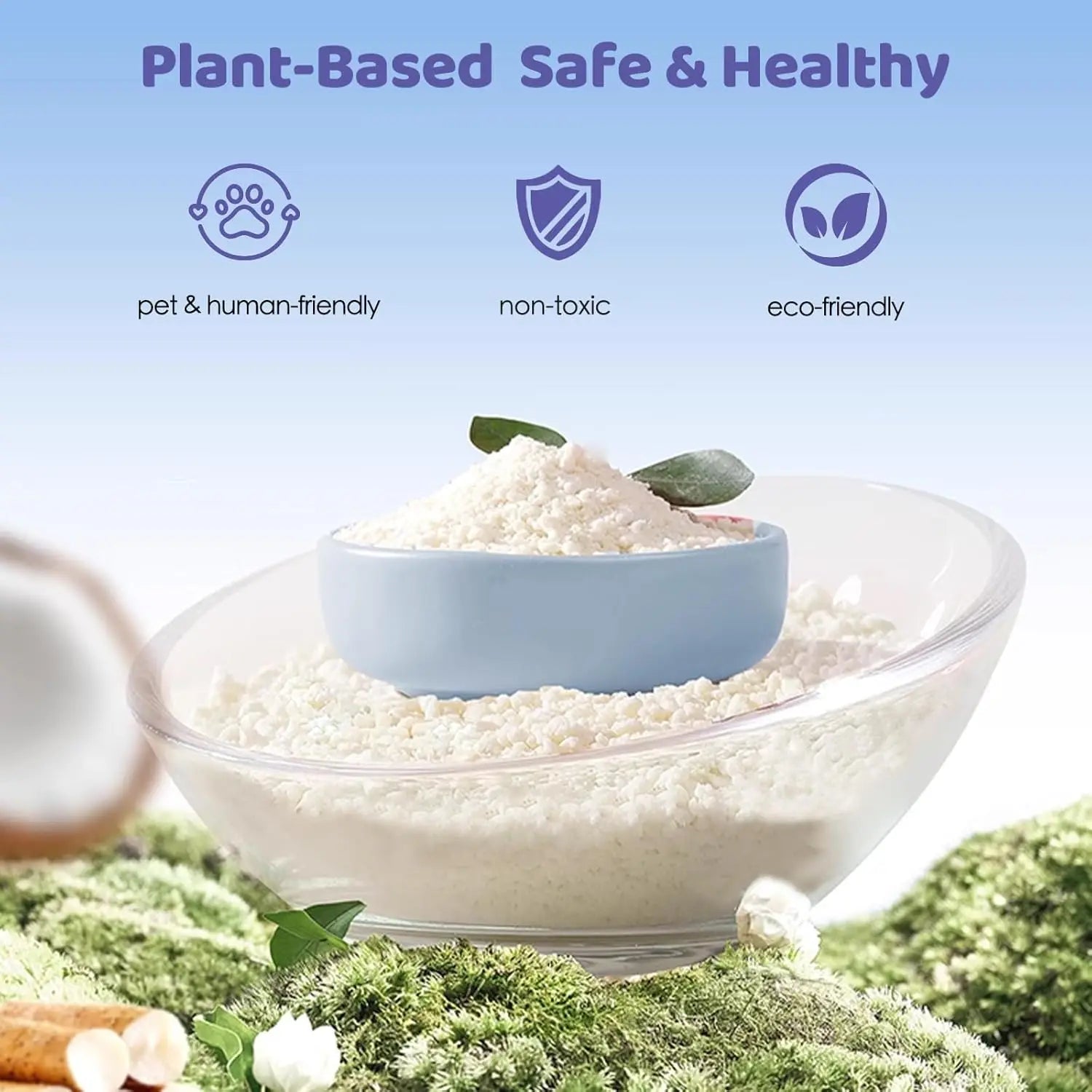 EZSKUUP Non-Stick Cassava Cat Litter for Cats