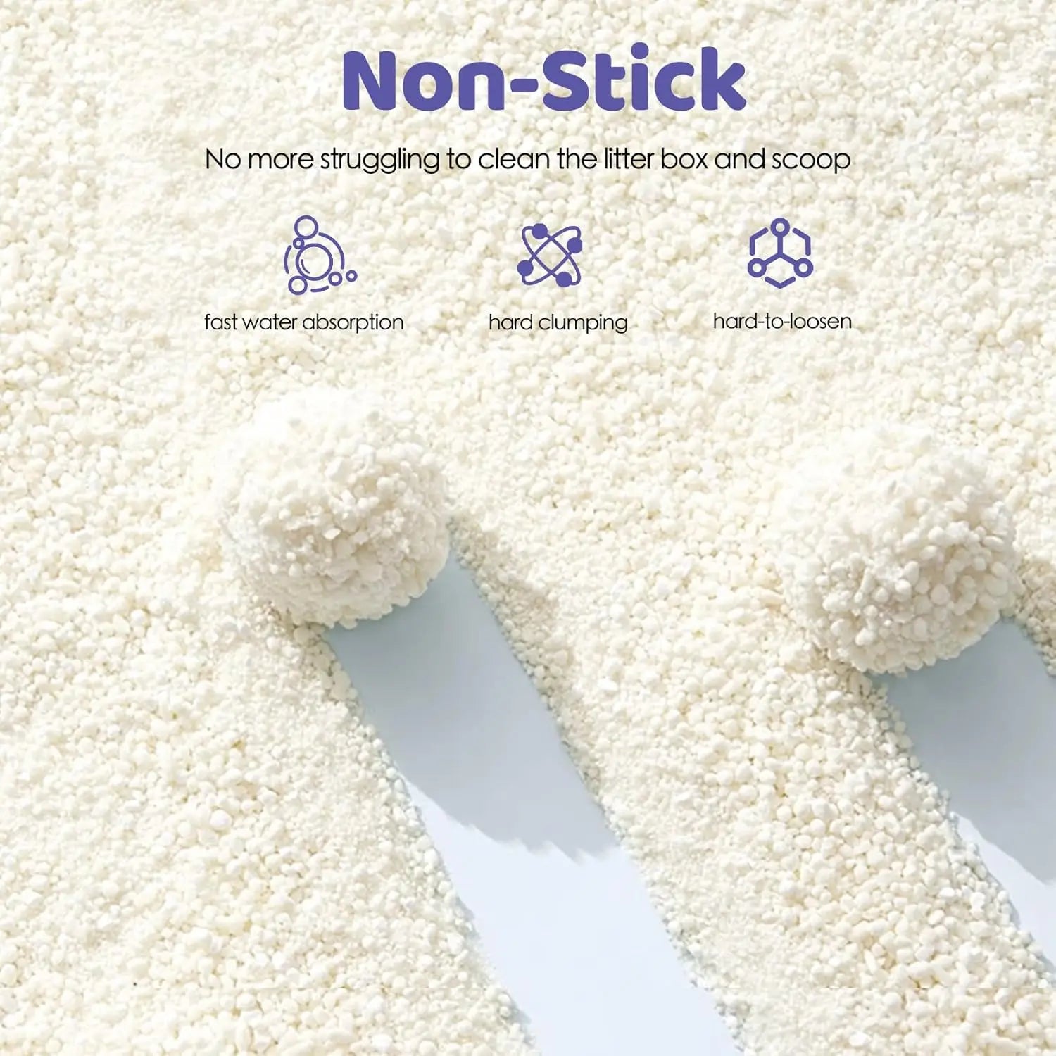EZSKUUP Non-Stick Cassava Cat Litter for Cats