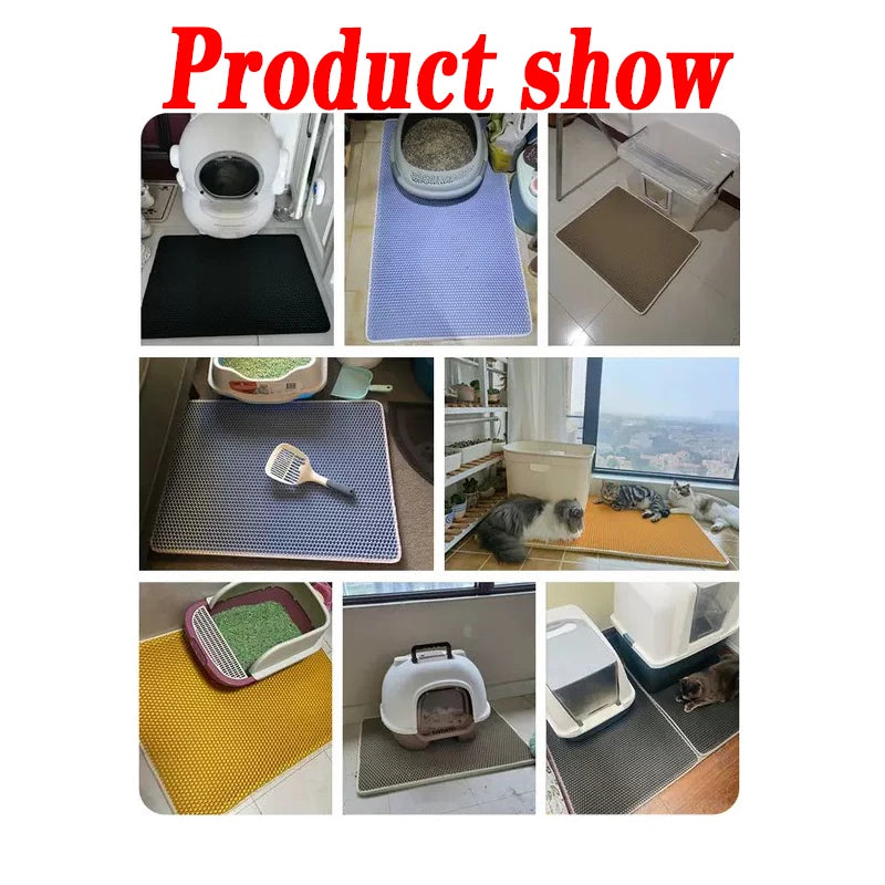 Cat Litter Double Layer Trapping Litter Mat.