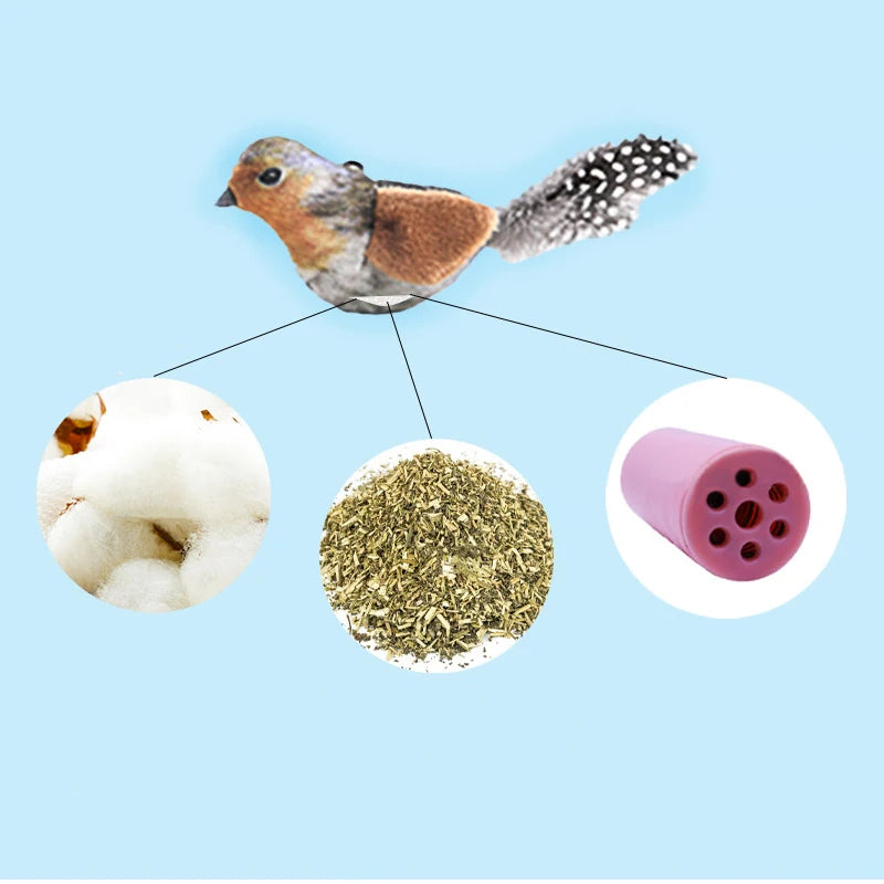 Lifelike Bird Cat Teaser