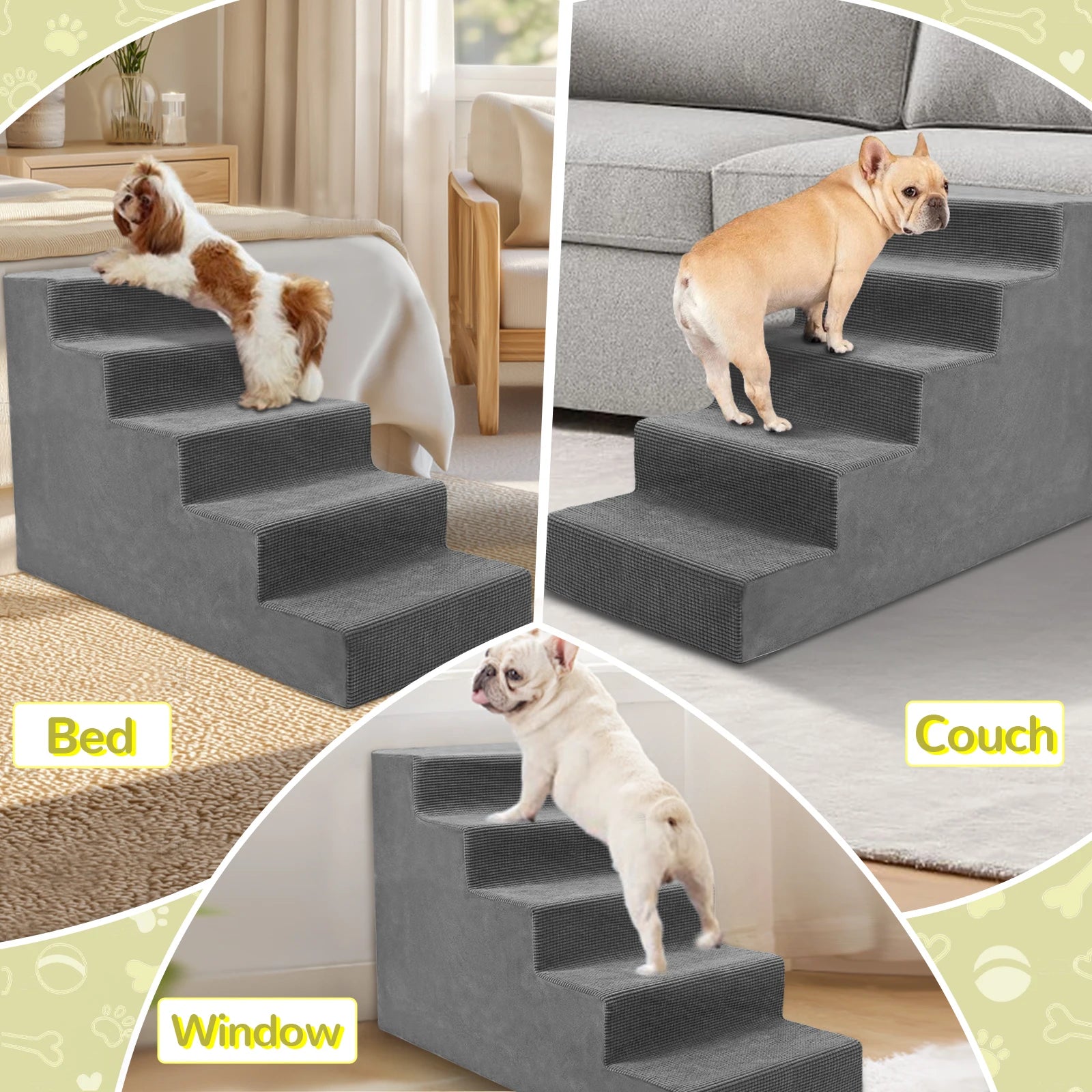 Pet Stairs for Small Dogs and Cats | 4 & 5 Tier