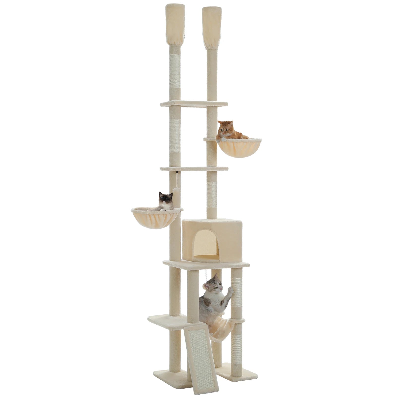 Cactus Cat Tree Tower 7 Tiers with Hammocks and Condos