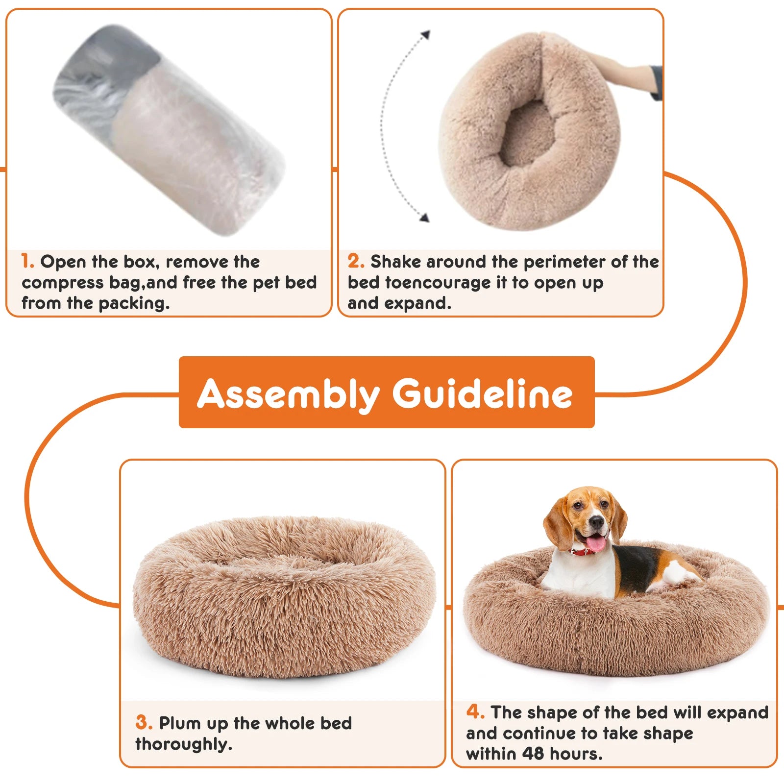 Calming Dog Bed for Medium to Large Dogs