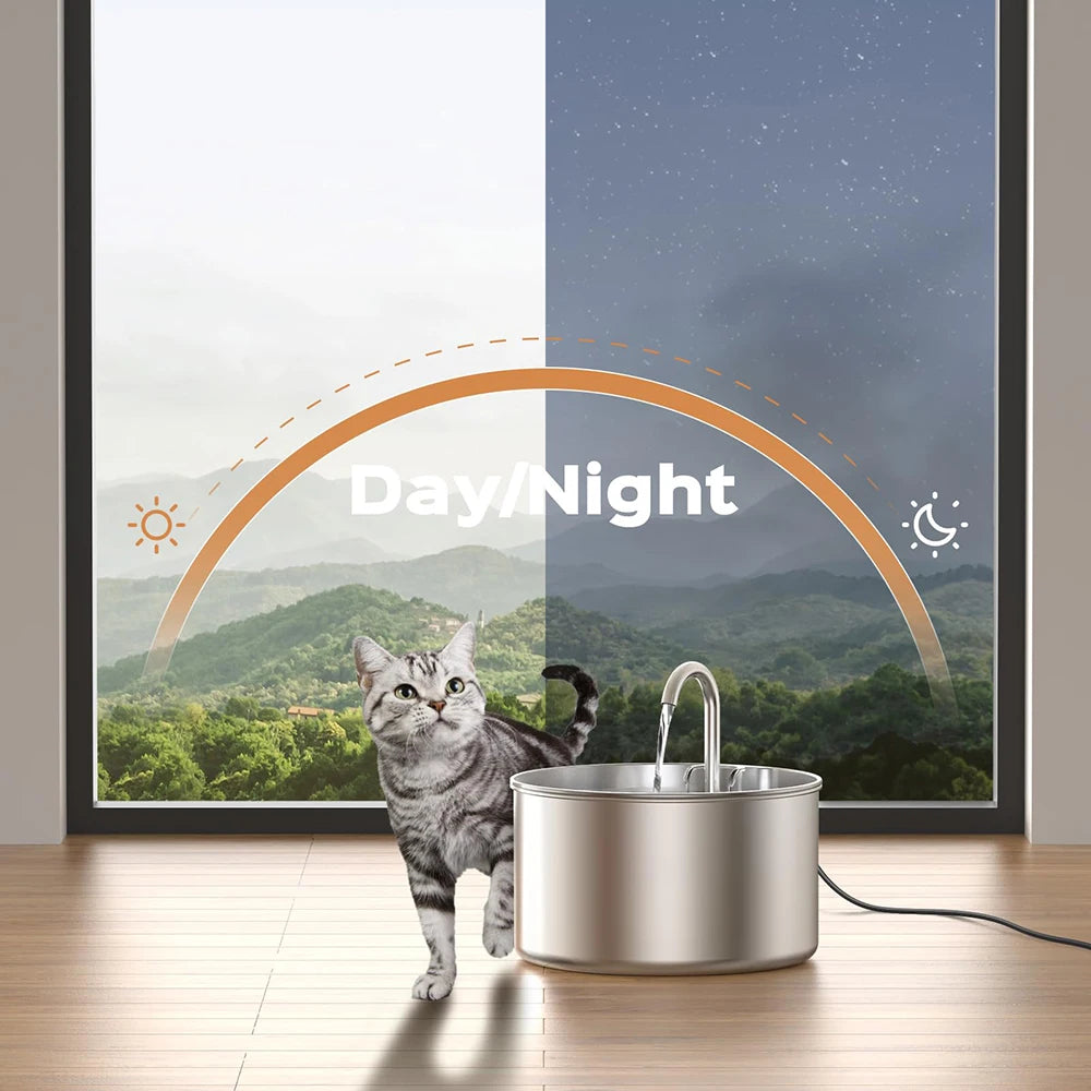 Stainless Steel Cat Water Fountain 2.2L/74oz