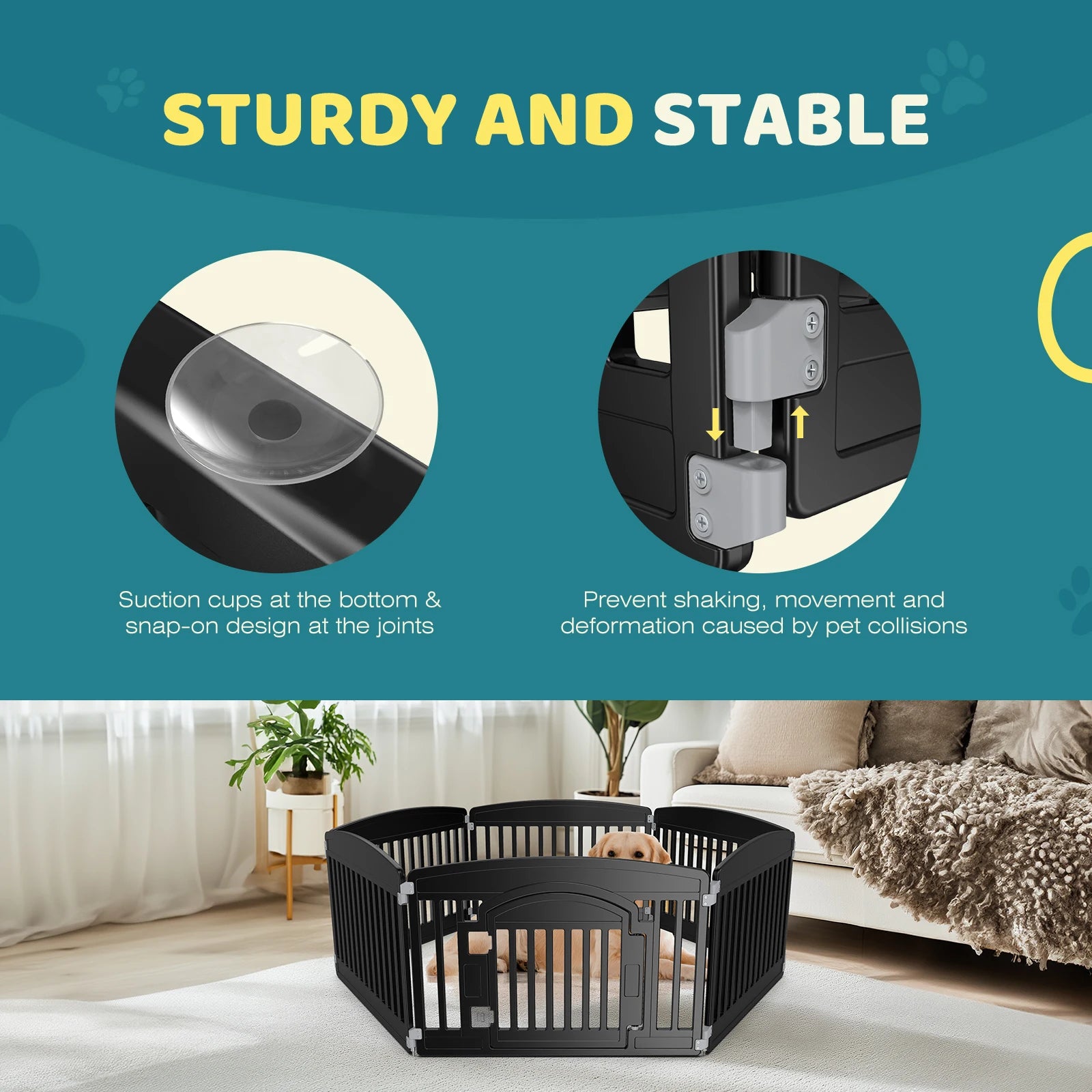 Plastic Dog Playpen 24 IN for Medium Dogs