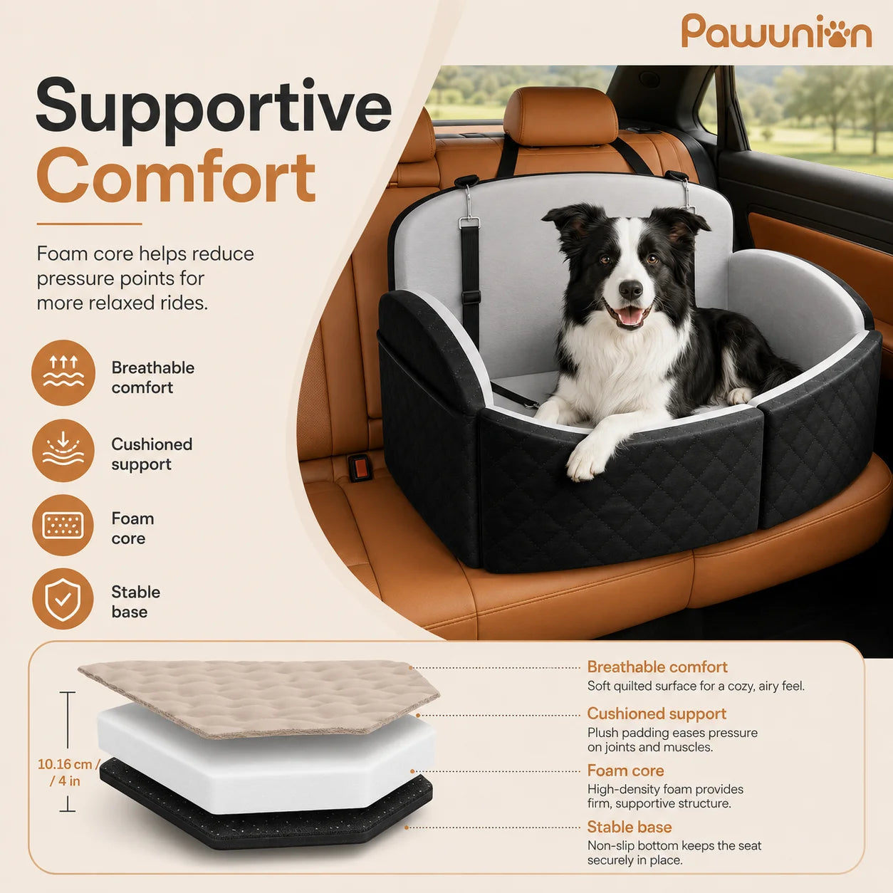 Dog Car Seat for Medium Large Dogs for Car Travel