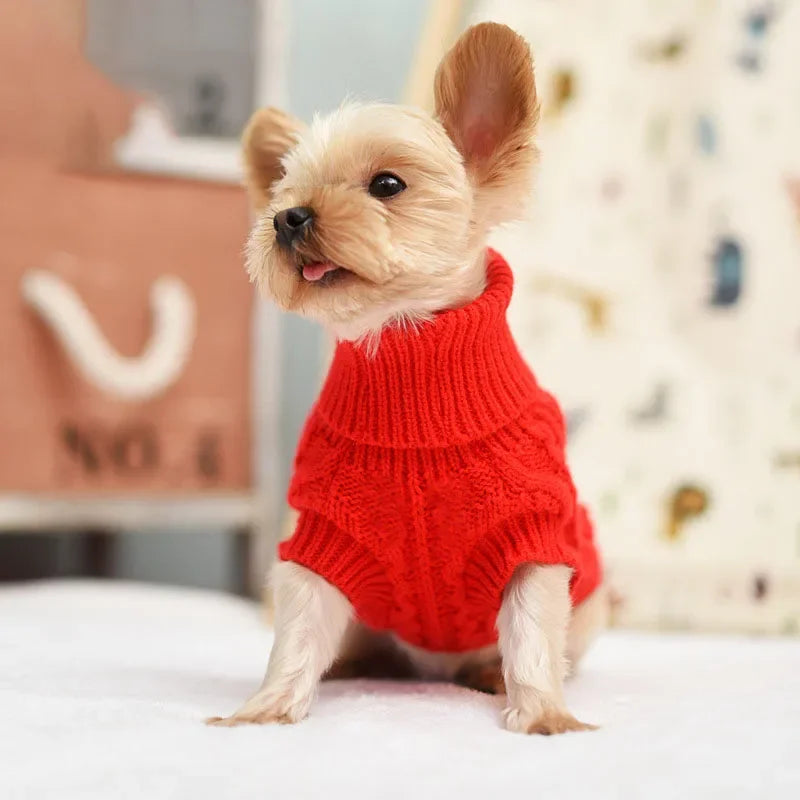 Winter Knitted Sweater for Small Dogs, Medium Dogs & Puppies.