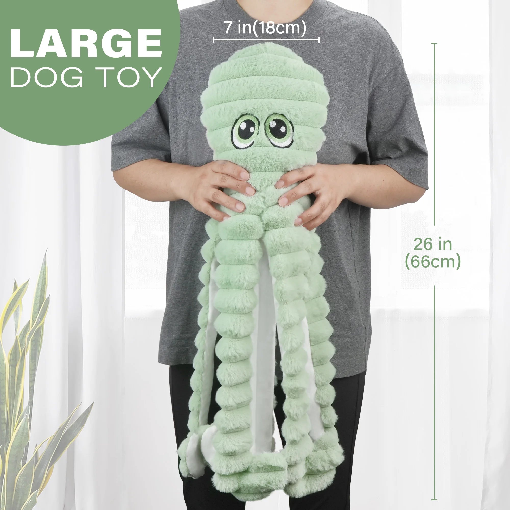 Octopus Pet Grinding Teeth Squeaky Plush Toy for Dogs