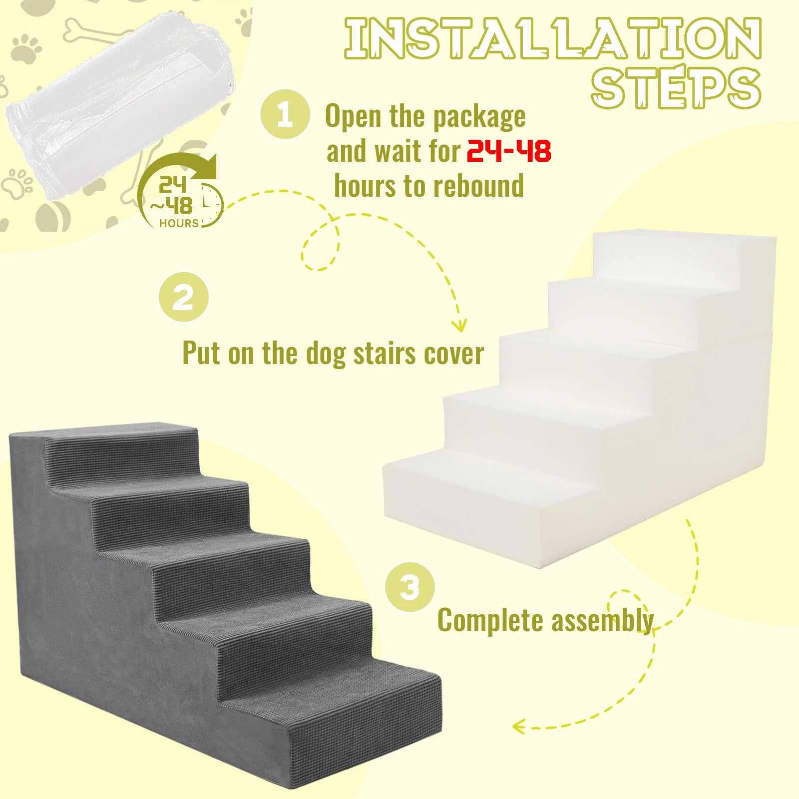 Pet Stairs for Small Dogs and Cats | 4 & 5 Tier