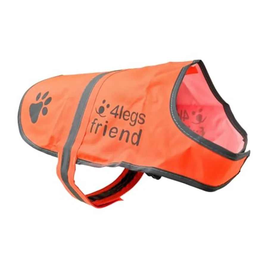 Reflective Blaze Orange Dog Vest Hi-Visibility Waterproof