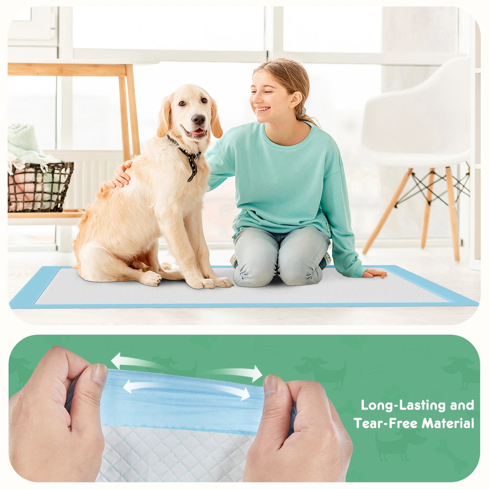 Super Absorbency Pee Pads for Puppies & Dogs 22 x 22