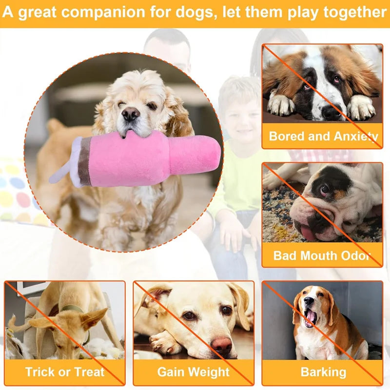 Squeaky Dog Cup Chew Toy puppy