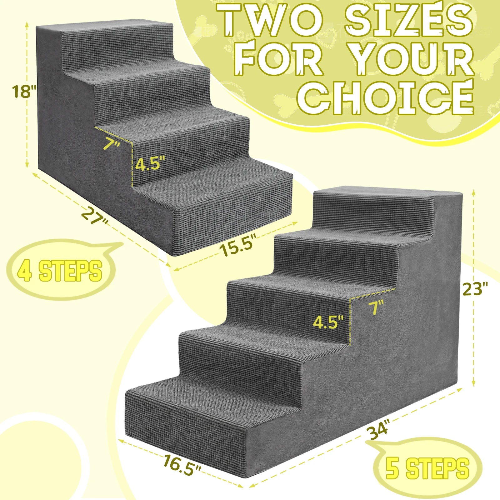 Pet Stairs for Small Dogs and Cats | 4 & 5 Tier