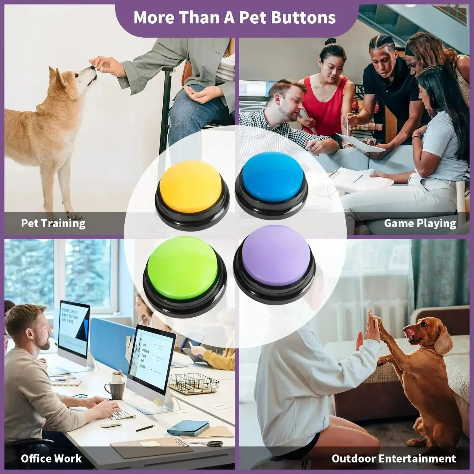 Dog Buttons Voice Recording for Pet Training