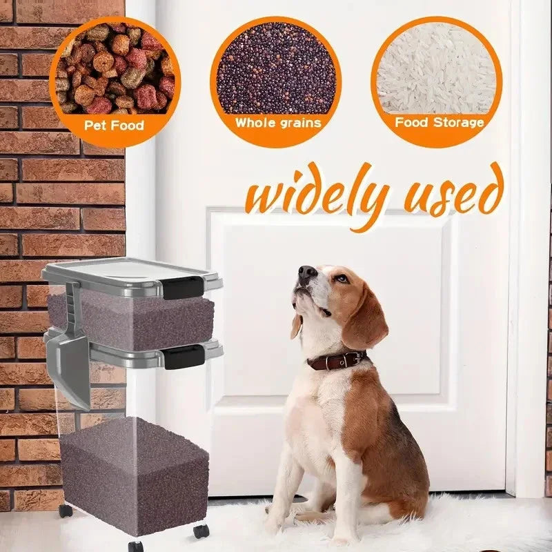 40L Large Airtight Pet Food Storage Container for Dogs and Cats