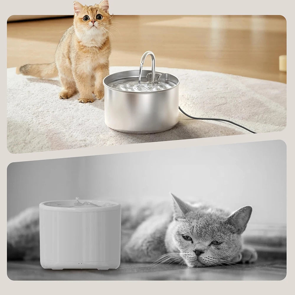 Stainless Steel Cat Water Fountain 2.2L/74oz