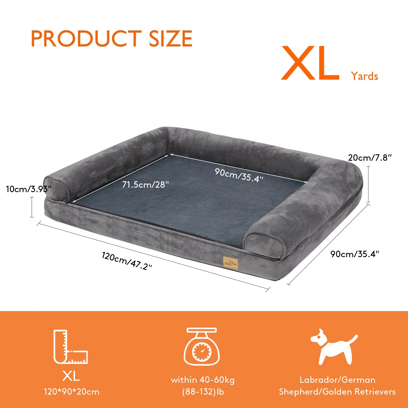 Dog Beds with Orthopedic Pet Mattress and Cushion
