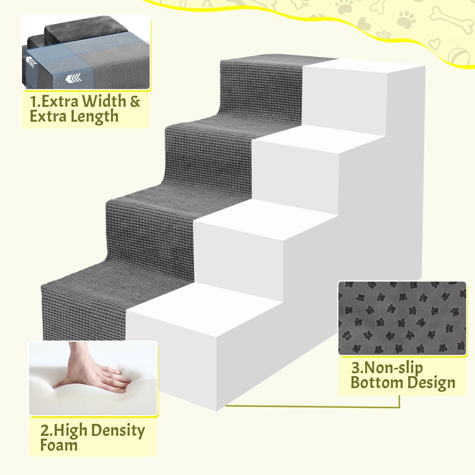 Pet Stairs for Small Dogs and Cats | 4 & 5 Tier