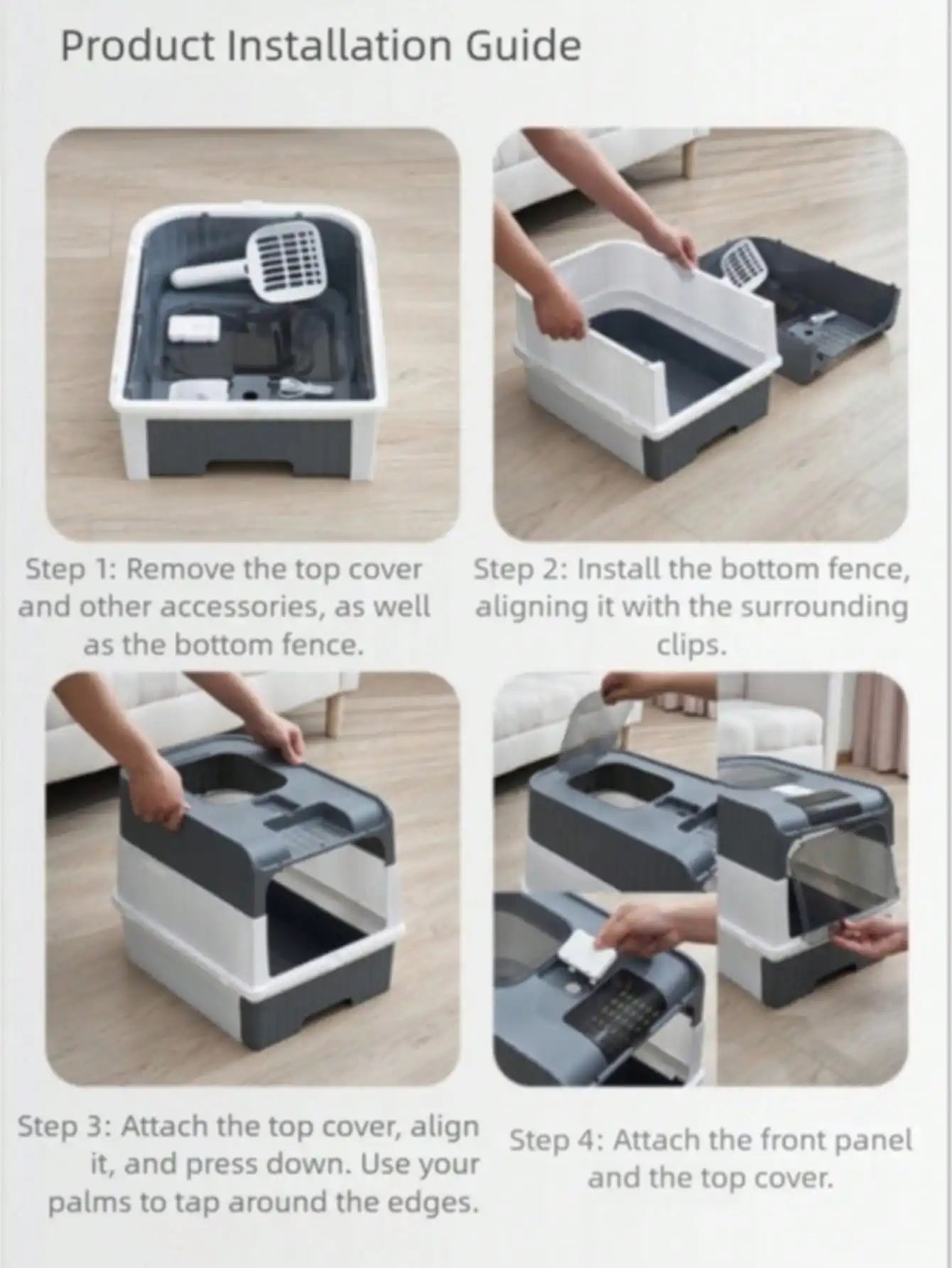 Fully Enclosed Cat Litter Box.