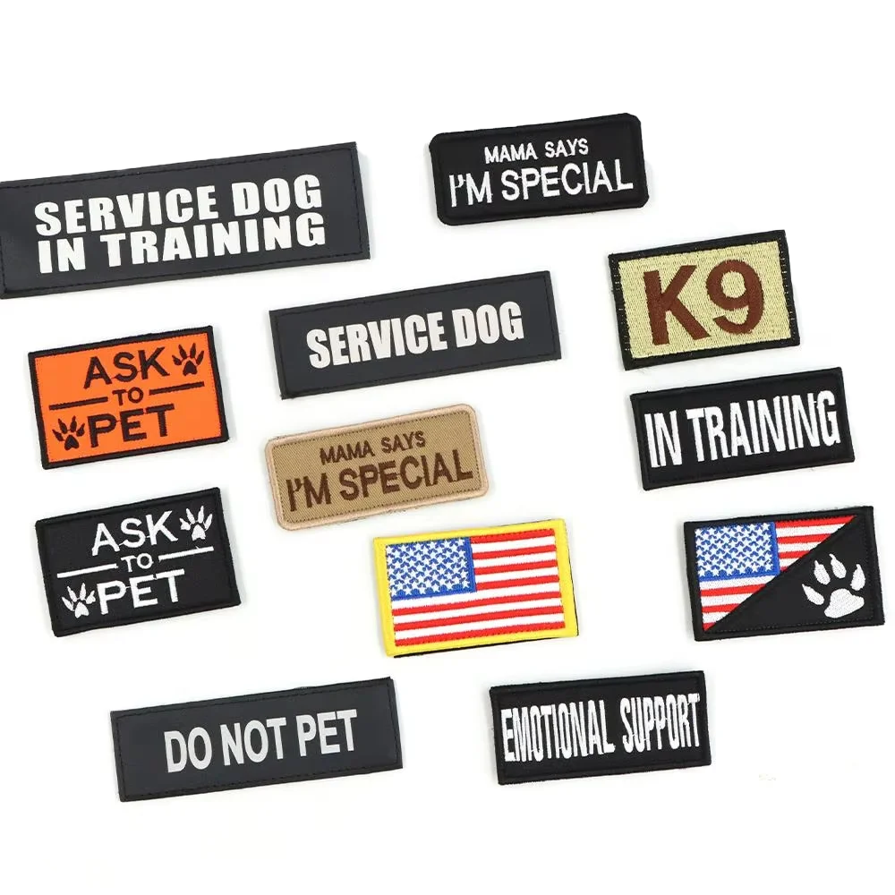 12 Pieces Tactical Patch Bundle for Dog Vest Harness