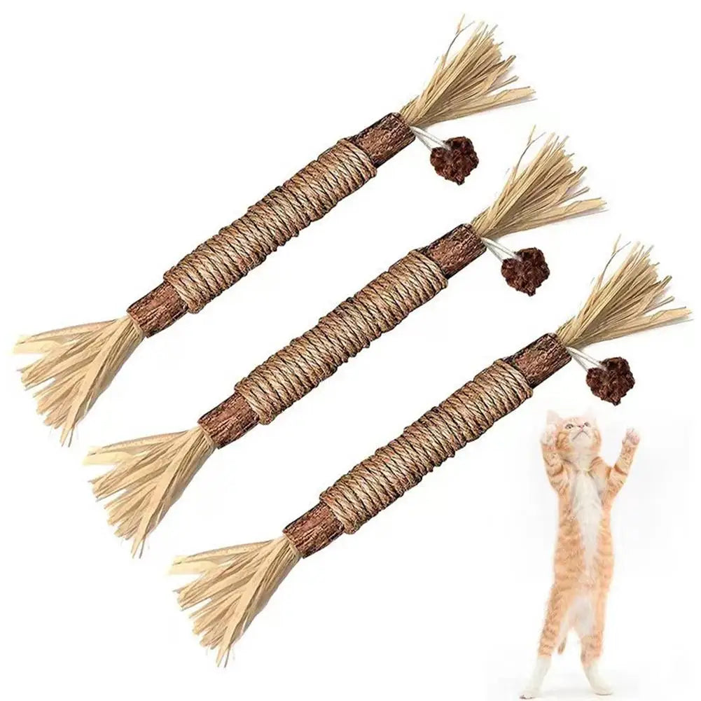 Cat Toys Cleaning Teeth Chew Stick with catnip for engaging play and chewing. A fun interactive accessory designed for cats and kittens.