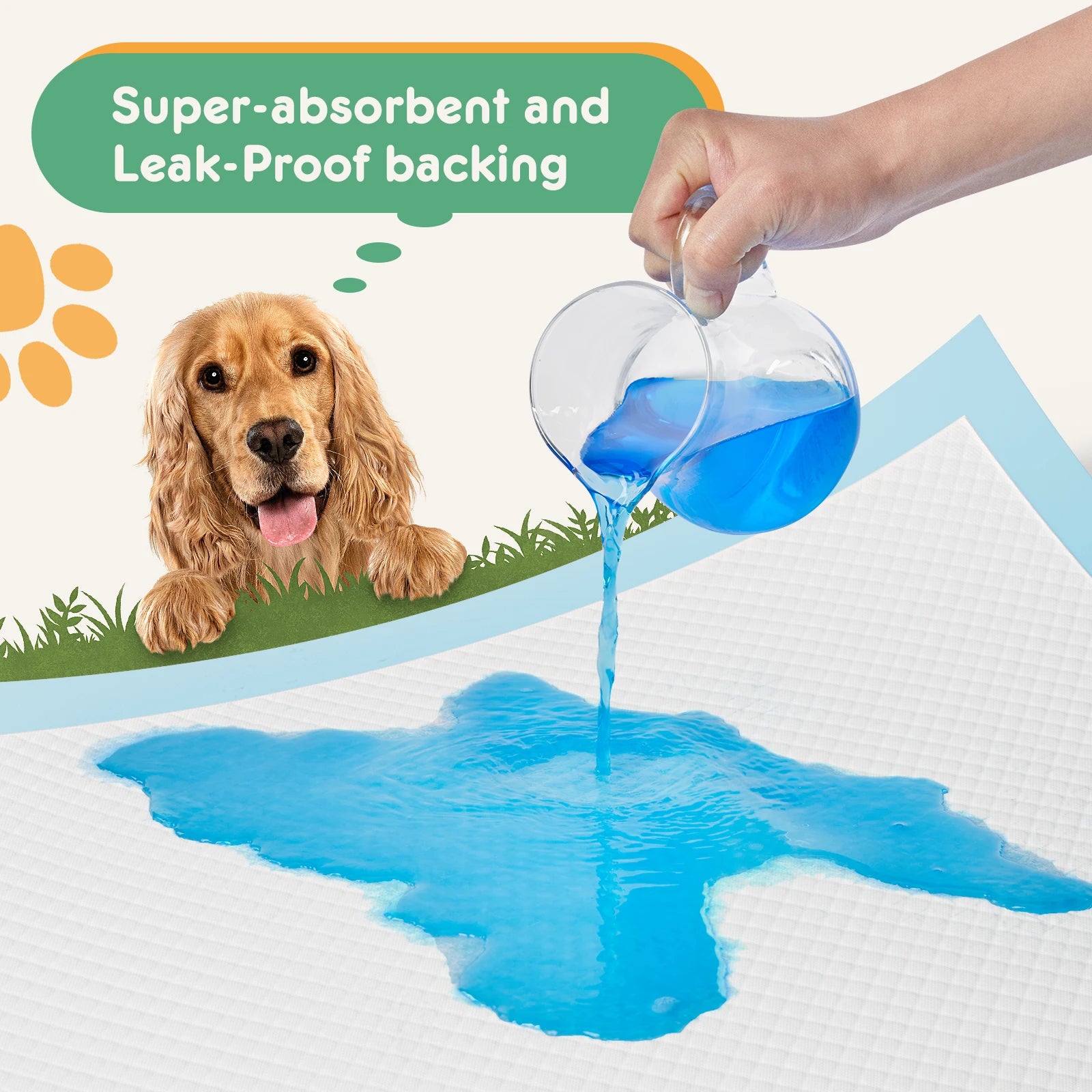 Super Absorbency Pee Pads for Puppies & Dogs 22 x 22