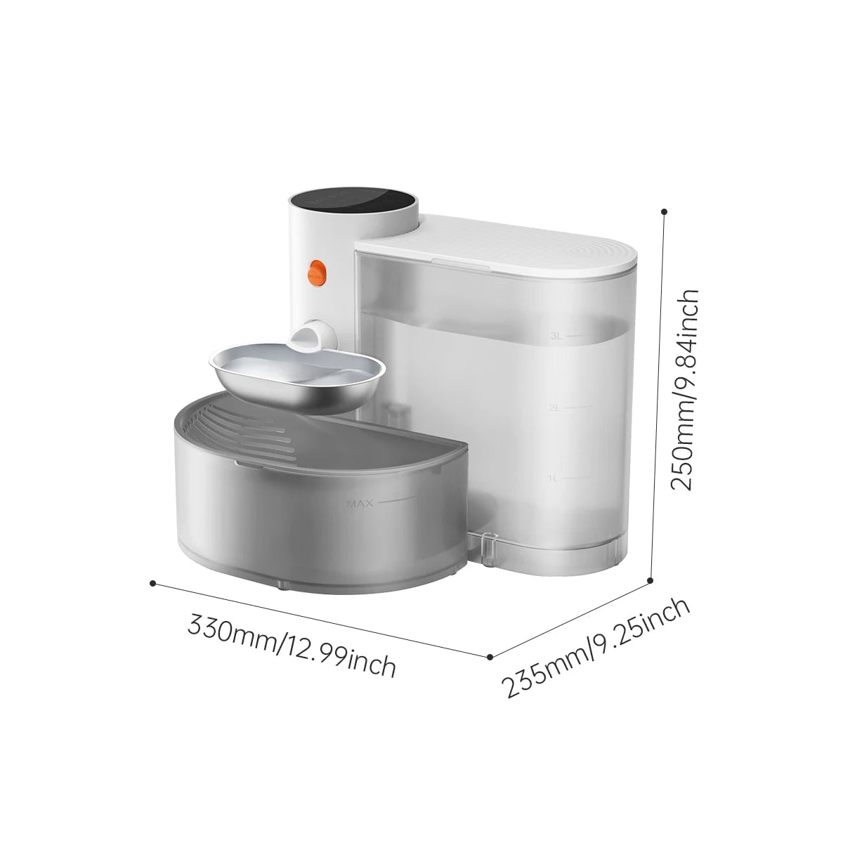 Stainless Steel Bowl Water Dispenser for Pets