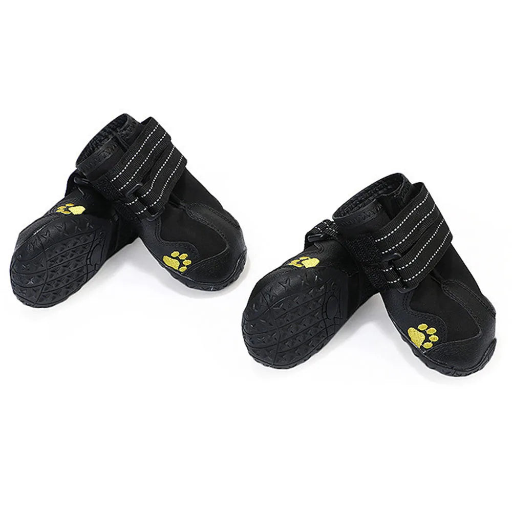 Waterproof Dog Shoes Anti-Slip Rubber Boots 4pcs
