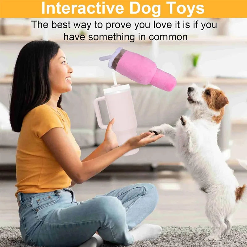 Squeaky Dog Cup Chew Toy puppy