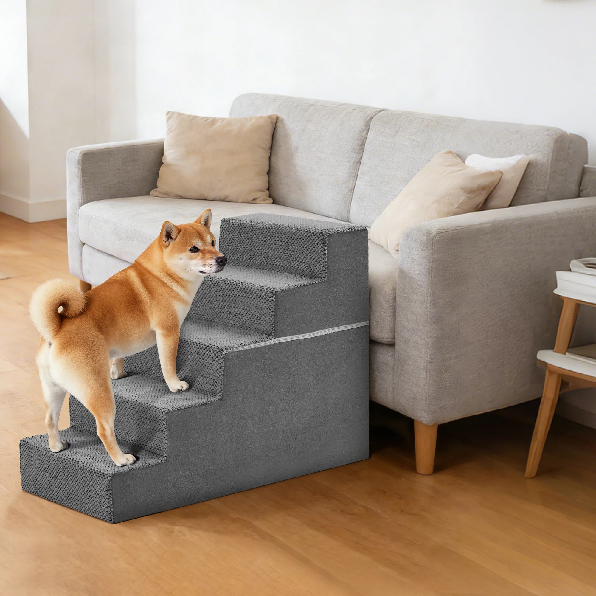 Right Angled Foam Dog Stairs Ramp for Small Dogs
