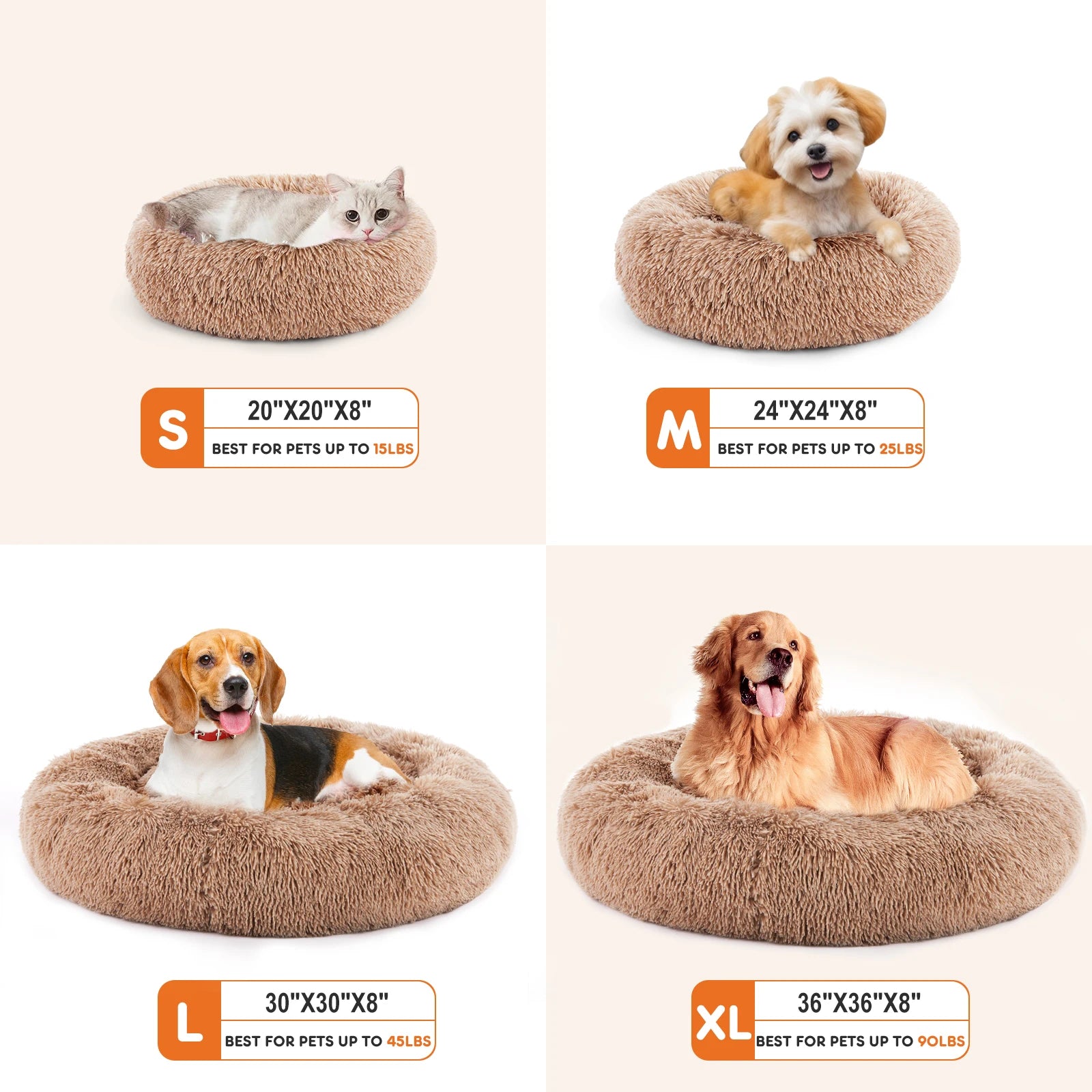 Calming Dog Bed for Medium to Large Dogs