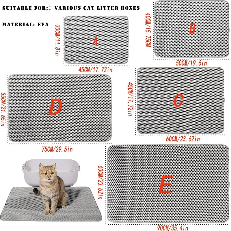 Cat Litter Double Layer Trapping Litter Mat.