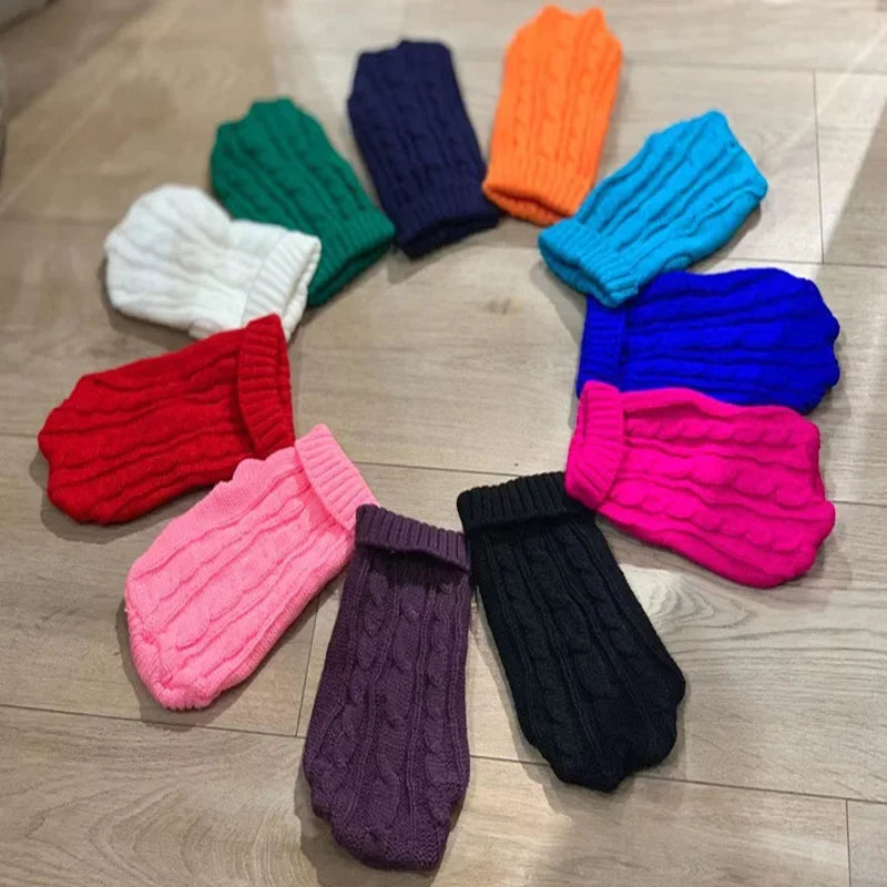 Winter Knitted Sweater for Small Dogs, Medium Dogs & Puppies.