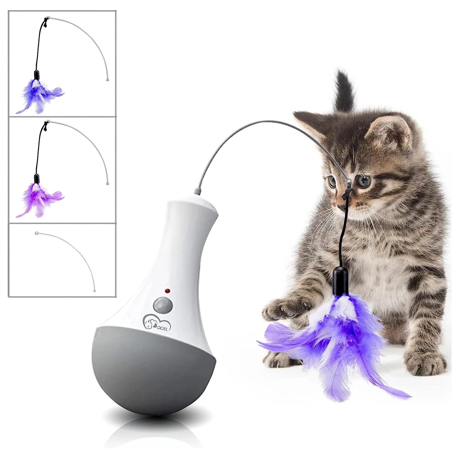 Cat Interactive Automatic Feather Kitten Teaser Toy