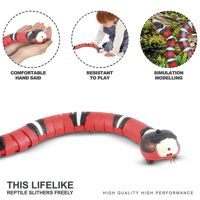 Interactive Smart Snake, USB Rechargeable, Tease Toys for Cats.