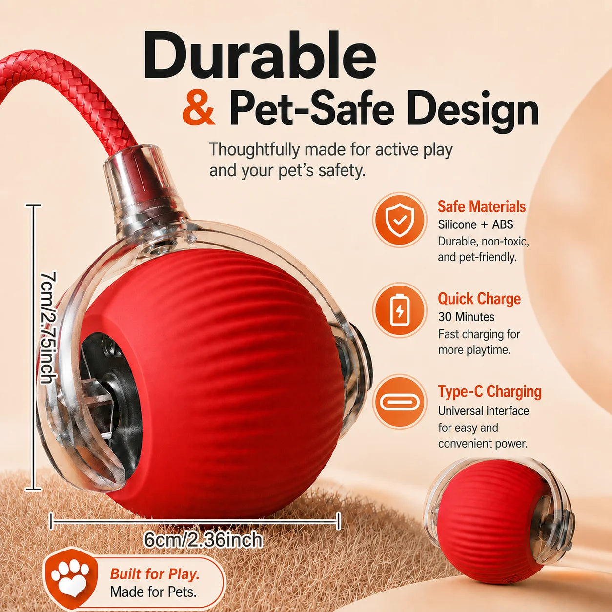 Automatic Rolling Dog Ball Toy for Interactive Play
