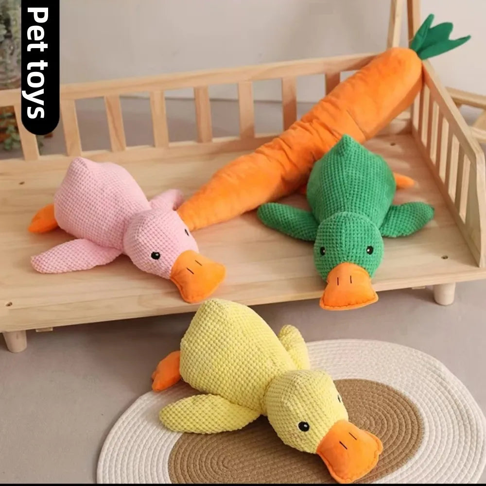 Squeaky Duck for Dogs Plush Puppy Companion Toy