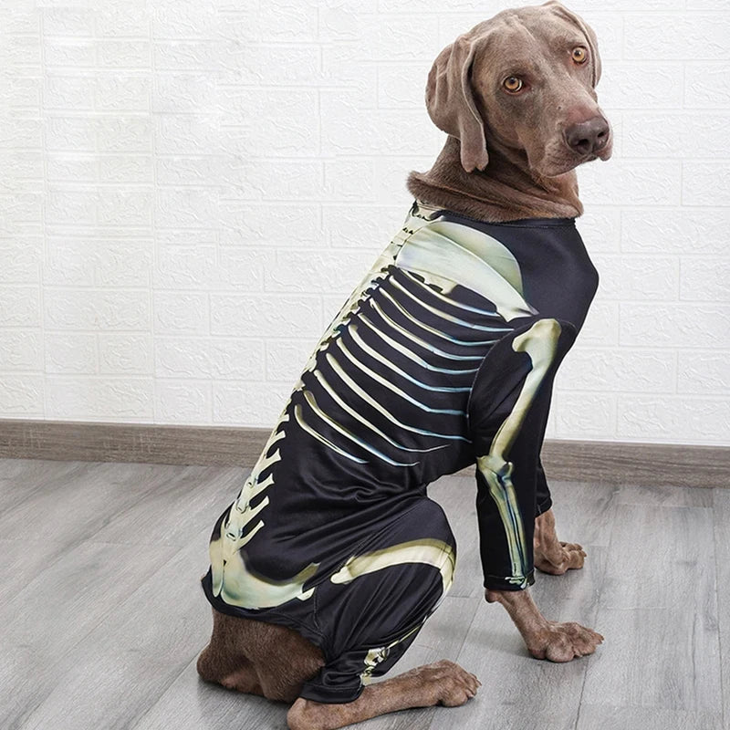 Large Skeleton Dog Halloween Costume.