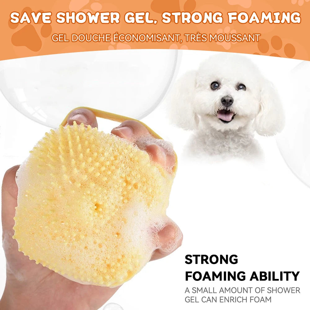 ep 7 — Image Alt Tag  Pet Bathing Brush with Shampoo Dispenser for Dogs