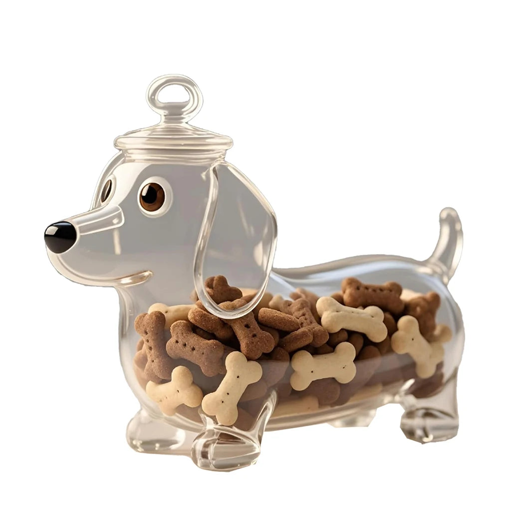 Dachshund Dog Snack Jar Food Storage Container with Lid
