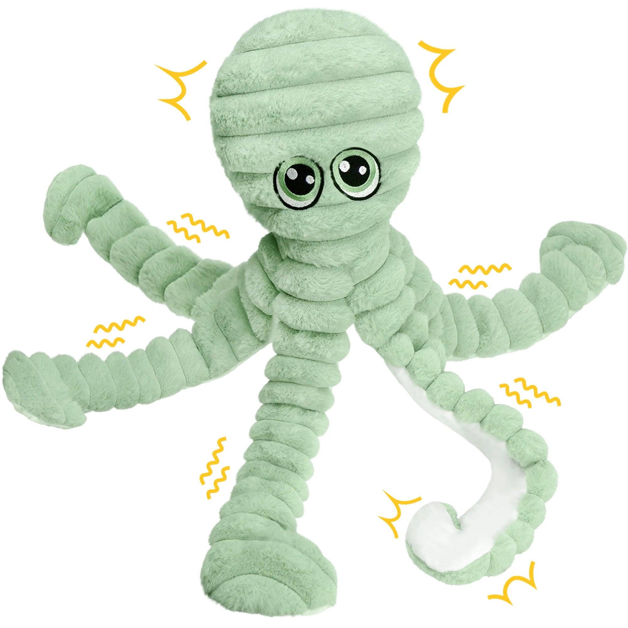 Octopus Pet Grinding Teeth Squeaky Plush Toy for Dogs