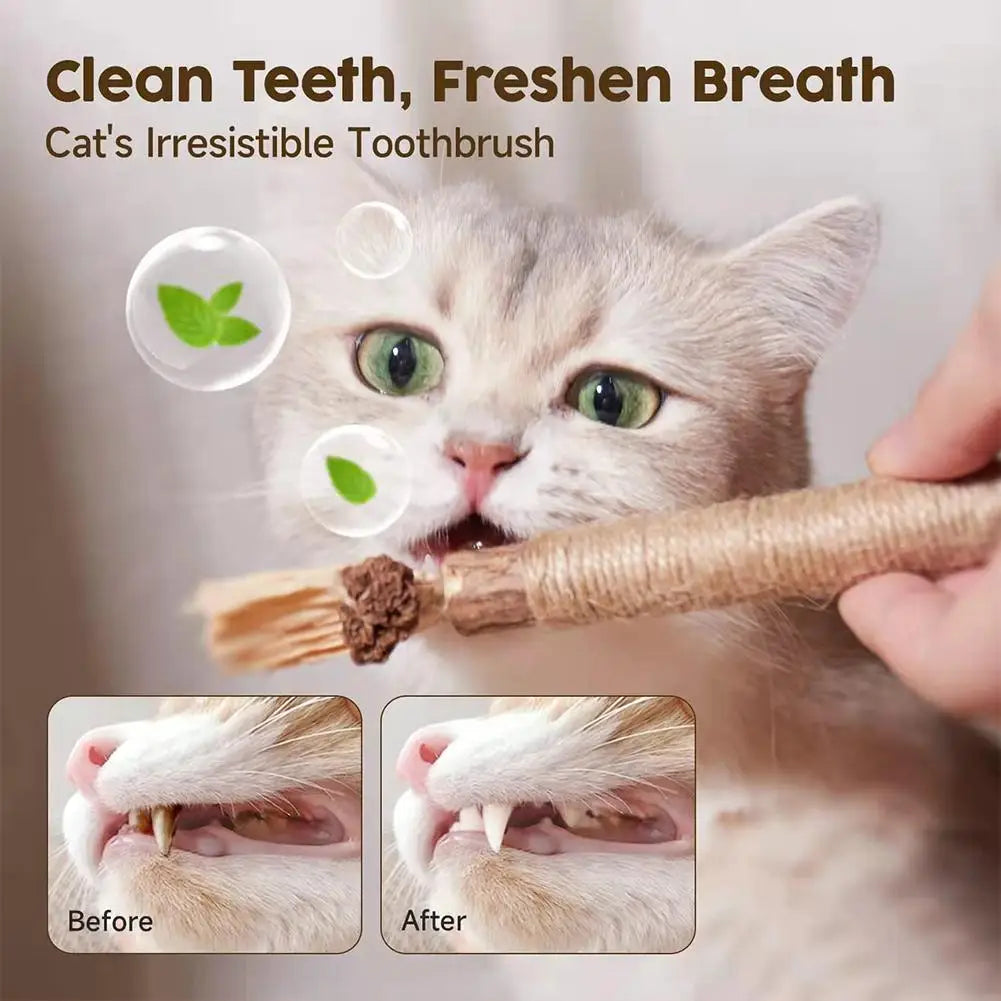 Cat Toys Cleaning Teeth Chew Stick with catnip for engaging play and chewing. A fun interactive accessory designed for cats and kittens.