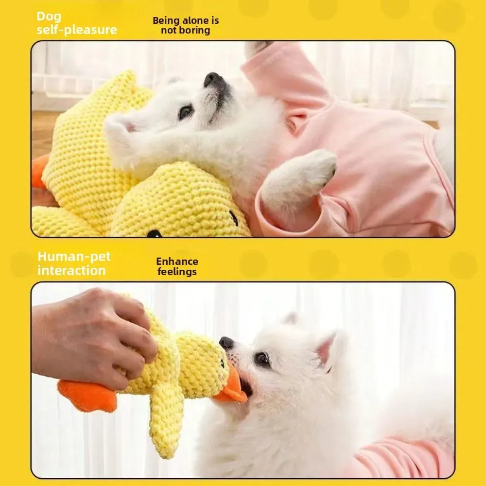 Squeaky Duck for Dogs Plush Puppy Companion Toy