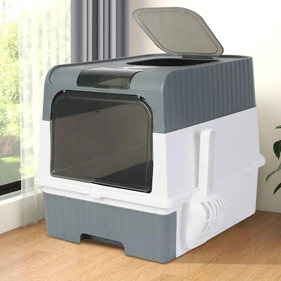 Fully Enclosed Cat Litter Box.