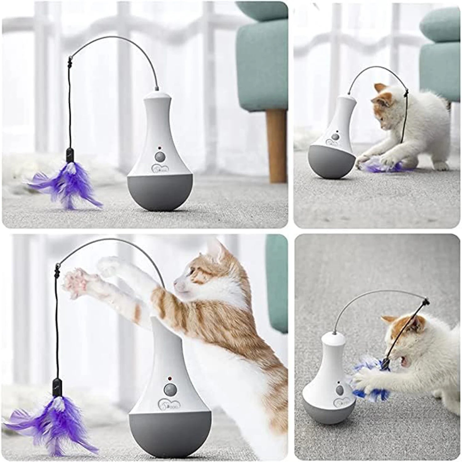 Cat Interactive Automatic Feather Kitten Teaser Toy