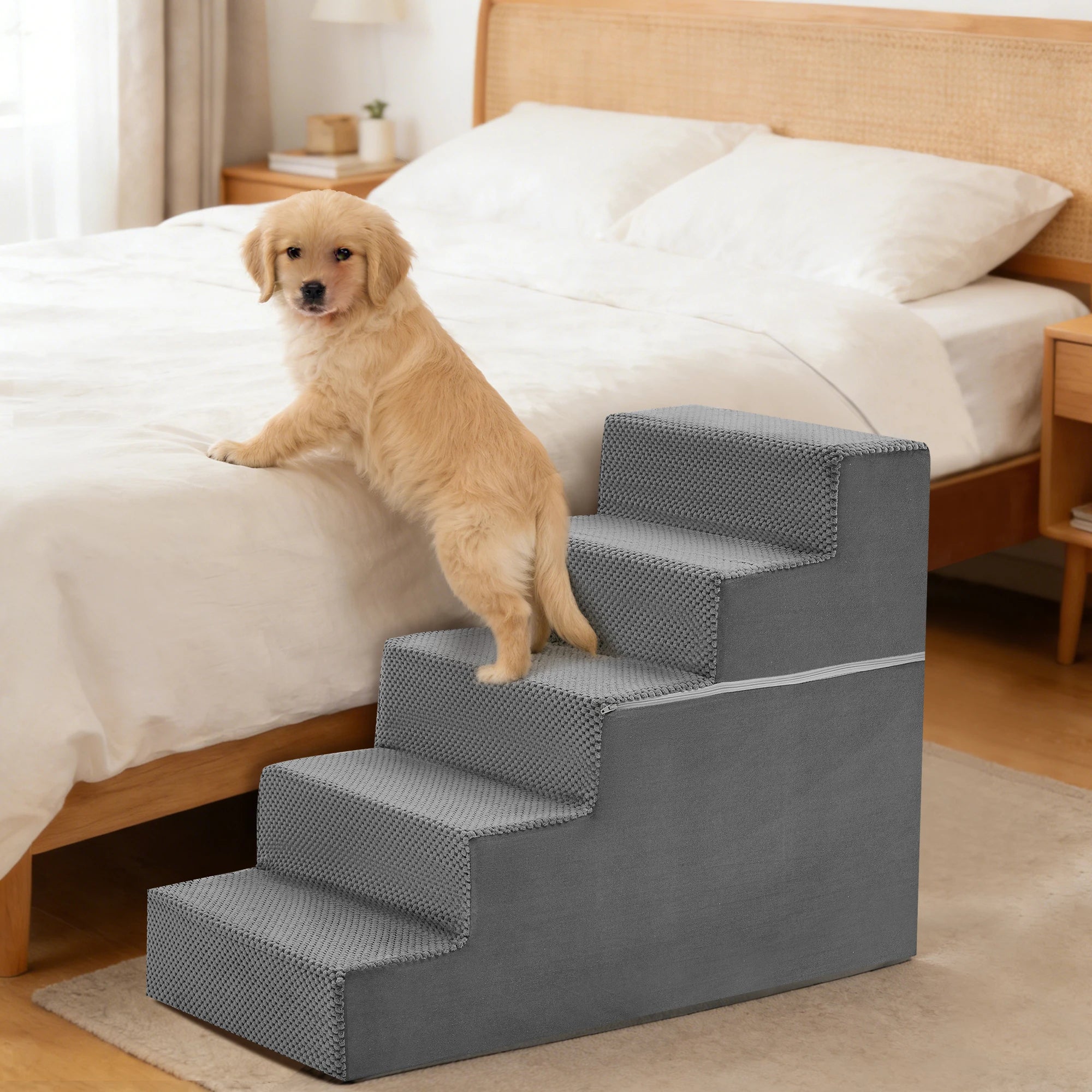 Right Angled Foam Dog Stairs Ramp for Small Dogs