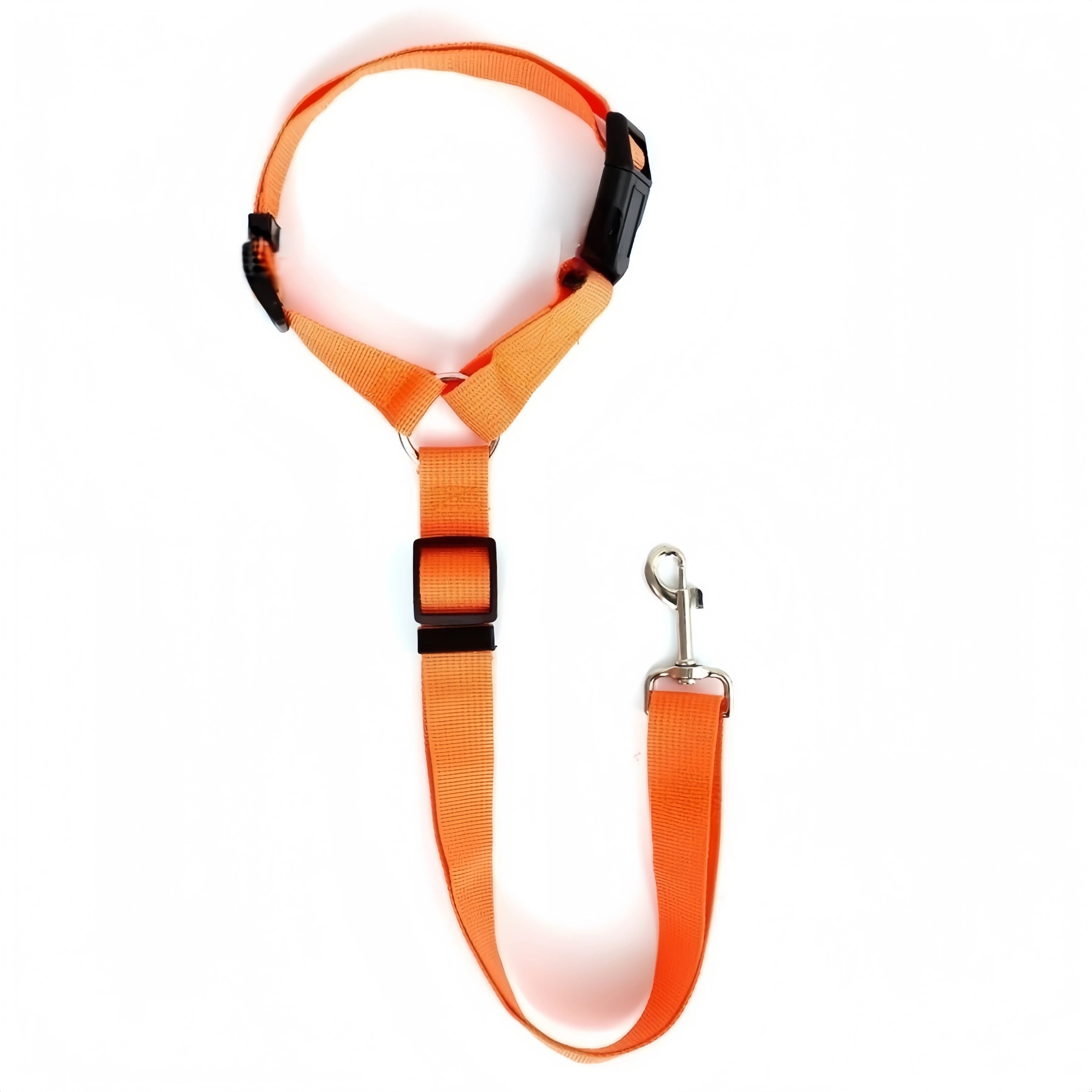 Two-in-One Pet Car Seat Belt and Leash Adjustable Nylon