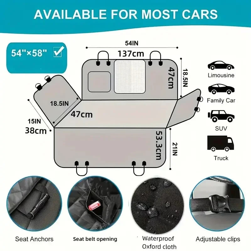 Waterproof Dog Car Seat Cover | Hammock Style
