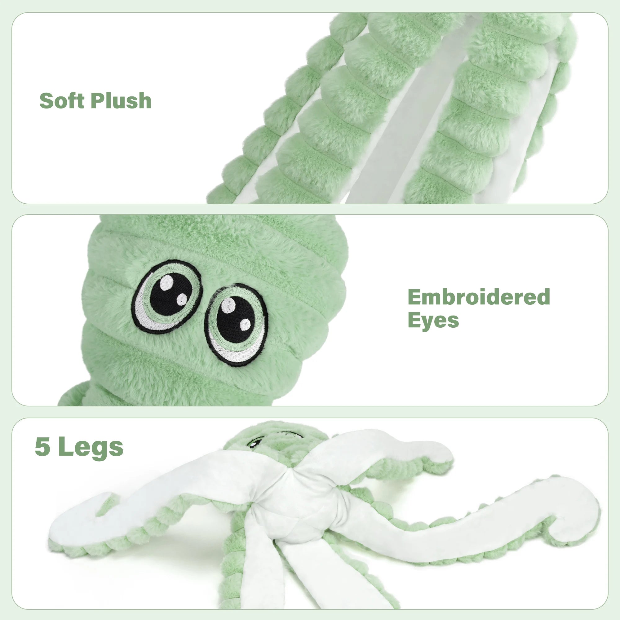 Octopus Pet Grinding Teeth Squeaky Plush Toy for Dogs