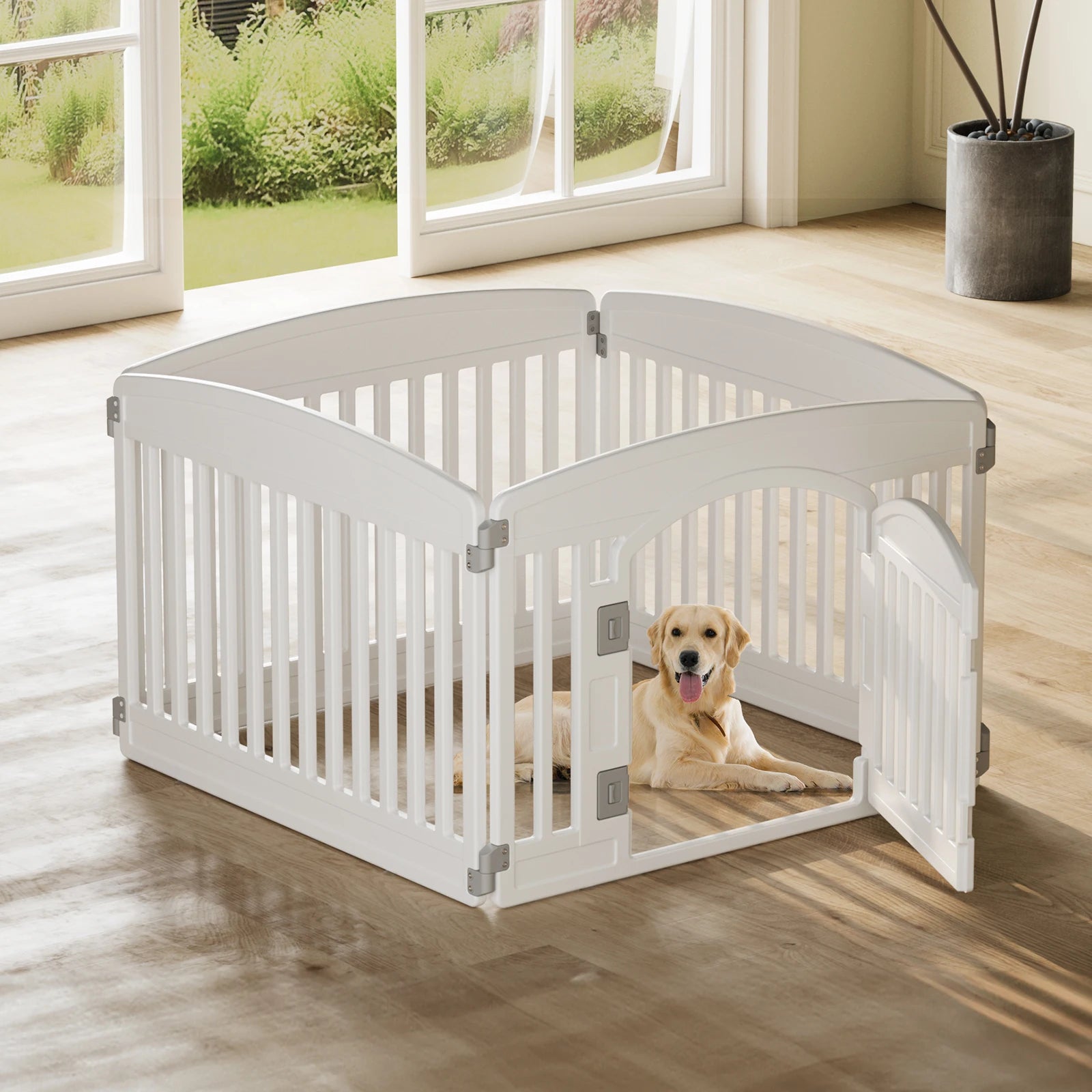 Plastic Dog Playpen 24 IN for Medium Dogs